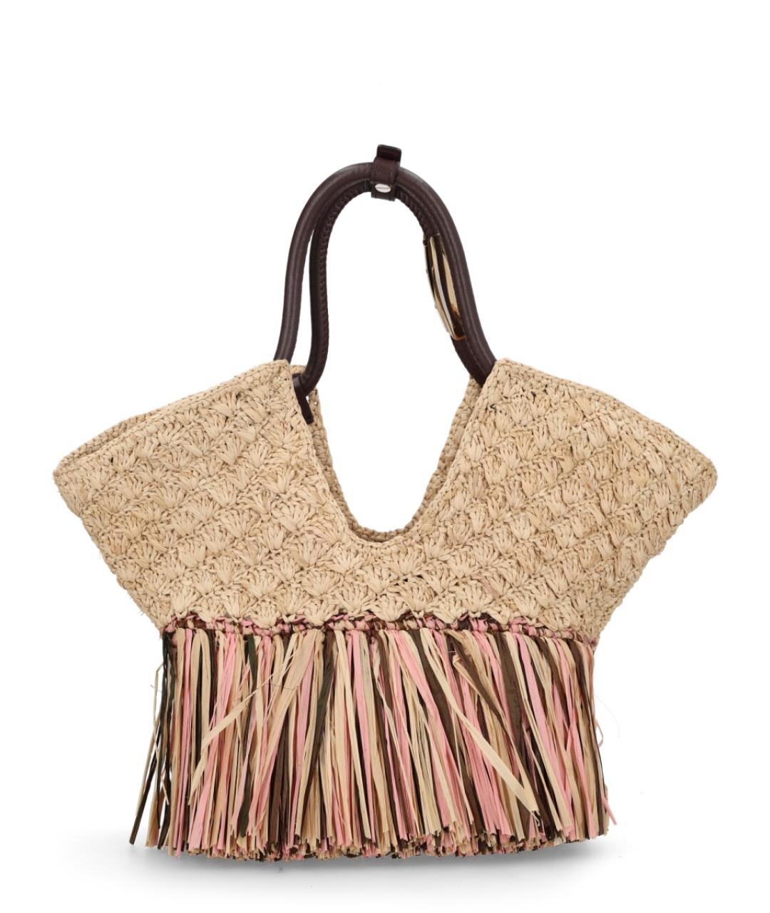 ZIMMERMANN Бежевая пелетеная сумка тоут, фото 1