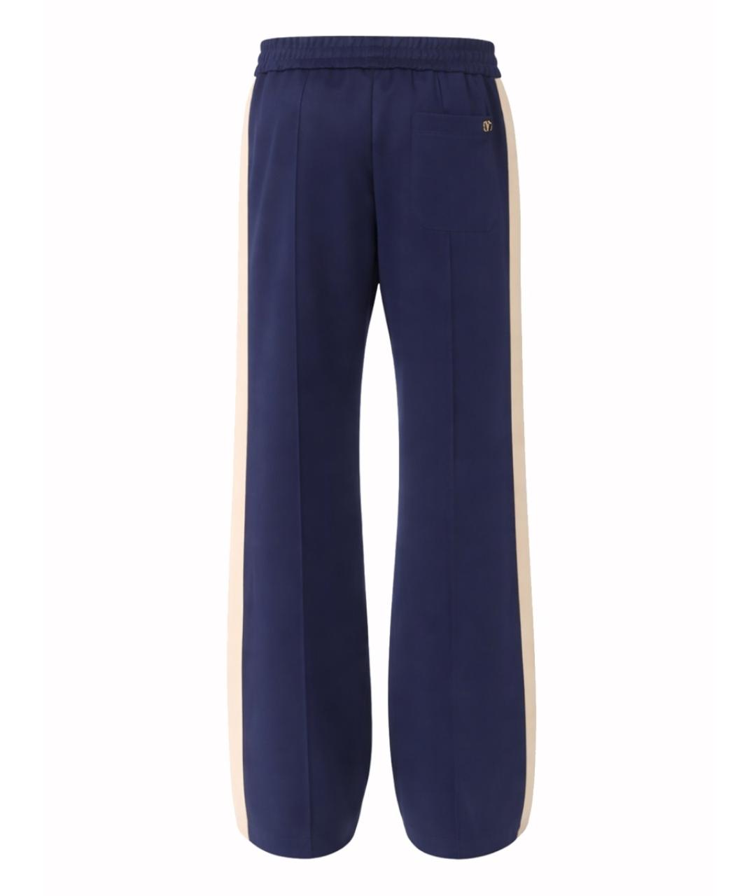 VALENTINO Синие полиэстеровые повседневные брюки, фото 3