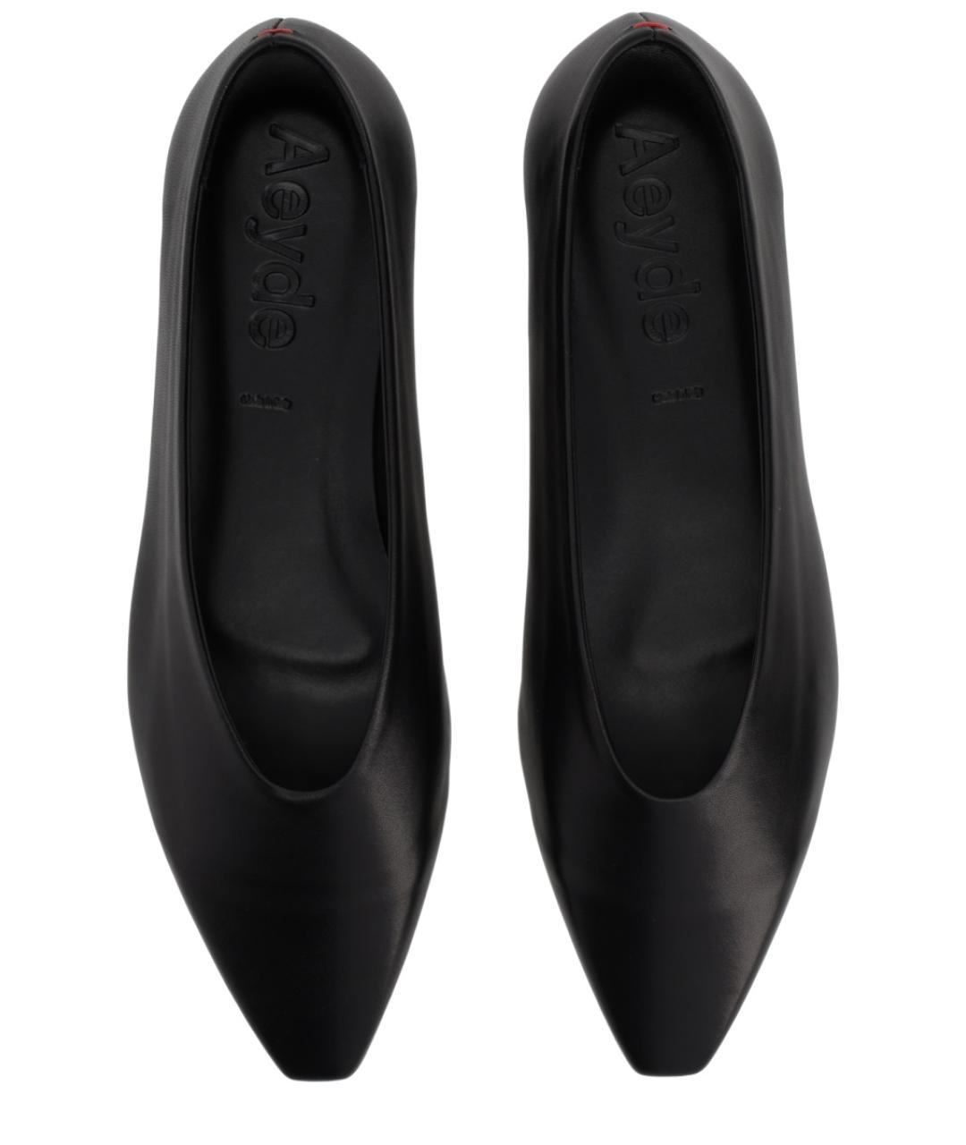 AEYDE Черные кожаные балетки, фото 5