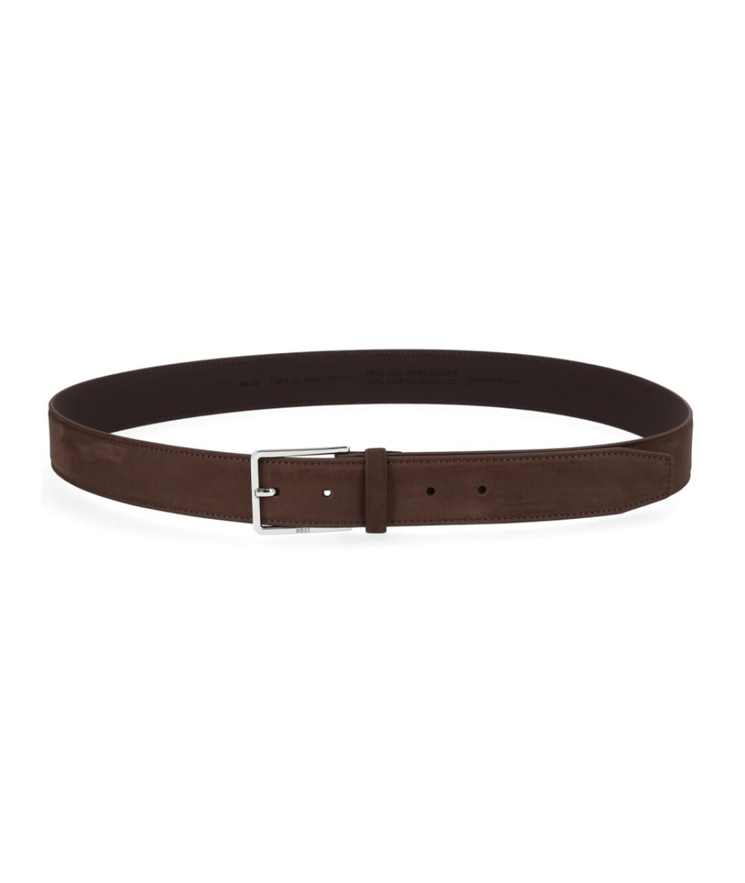 HUGO BOSS Коричневый кожаный ремень, фото 1