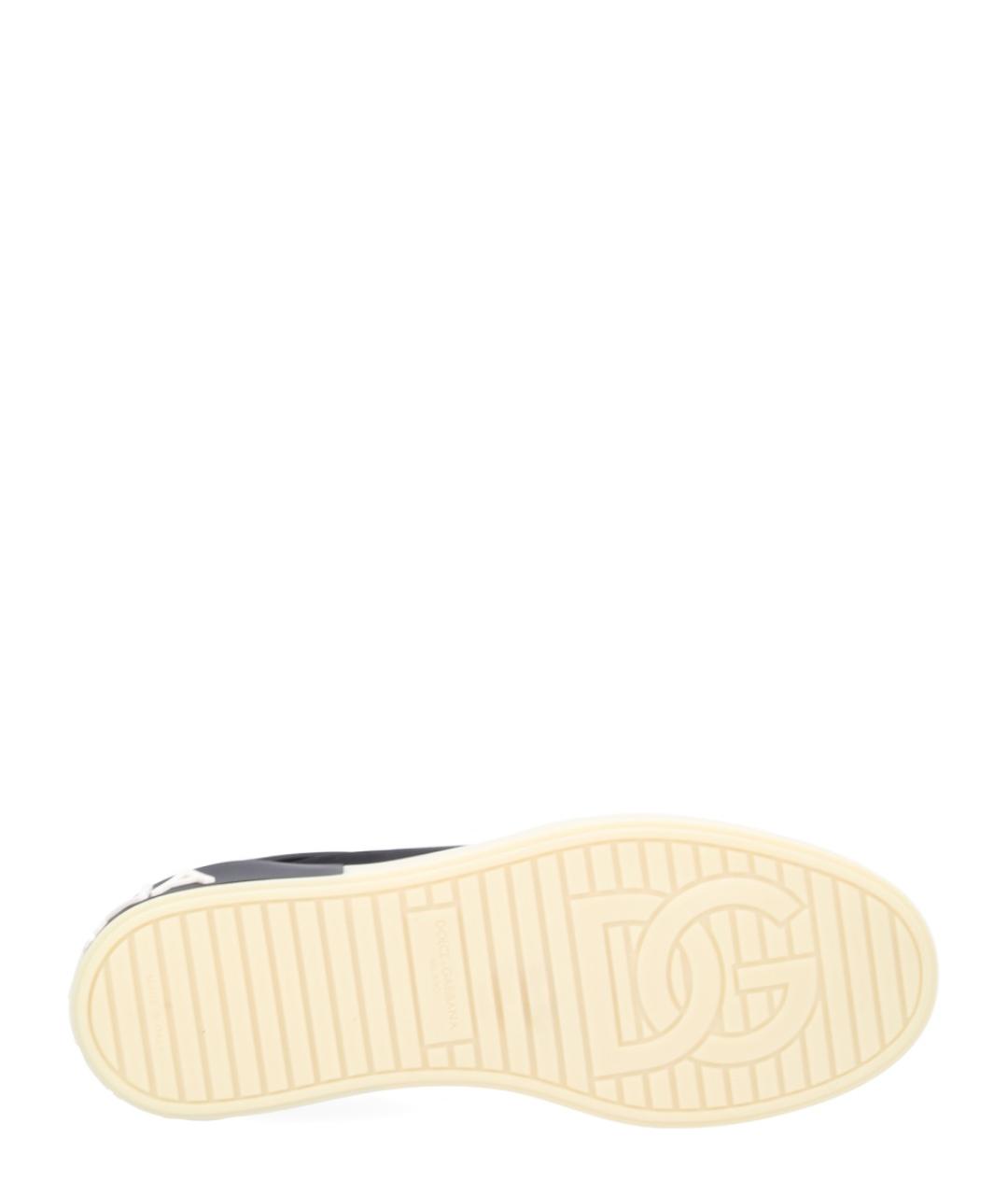 DOLCE&GABBANA Черные синтетические низкие кроссовки / кеды, фото 6