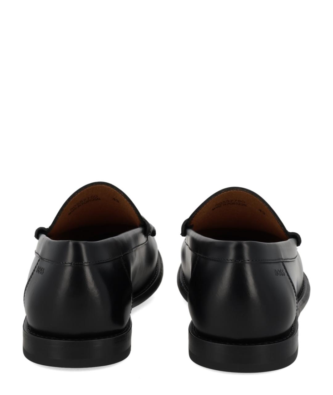 HUGO BOSS Черные кожаные лоферы, фото 4