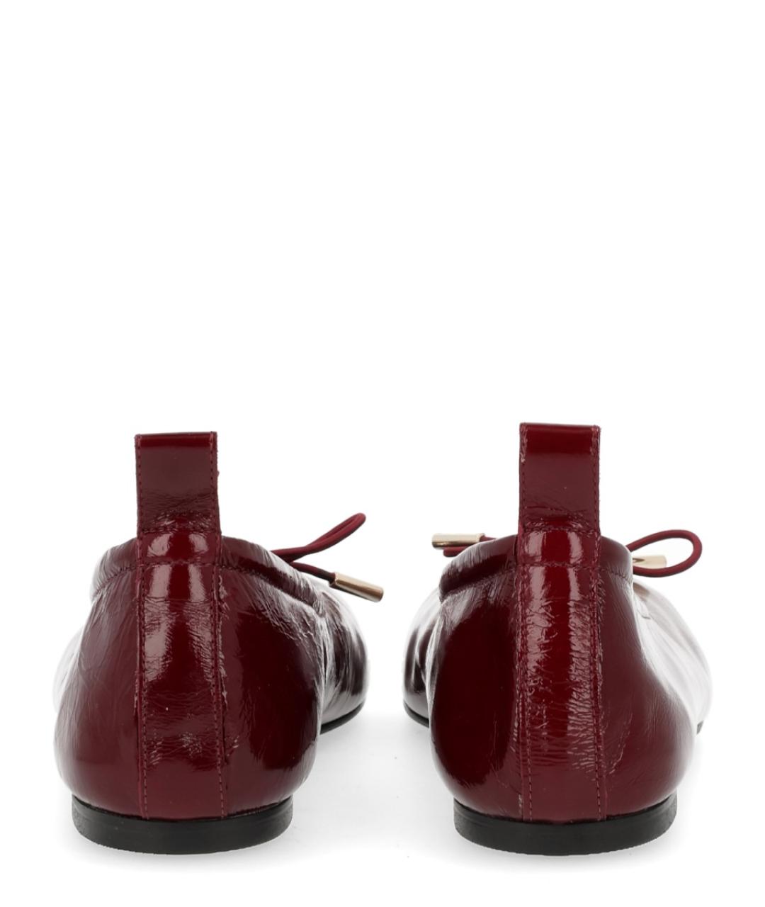 ALOHAS Бордовые балетки из лакированной кожи, фото 4