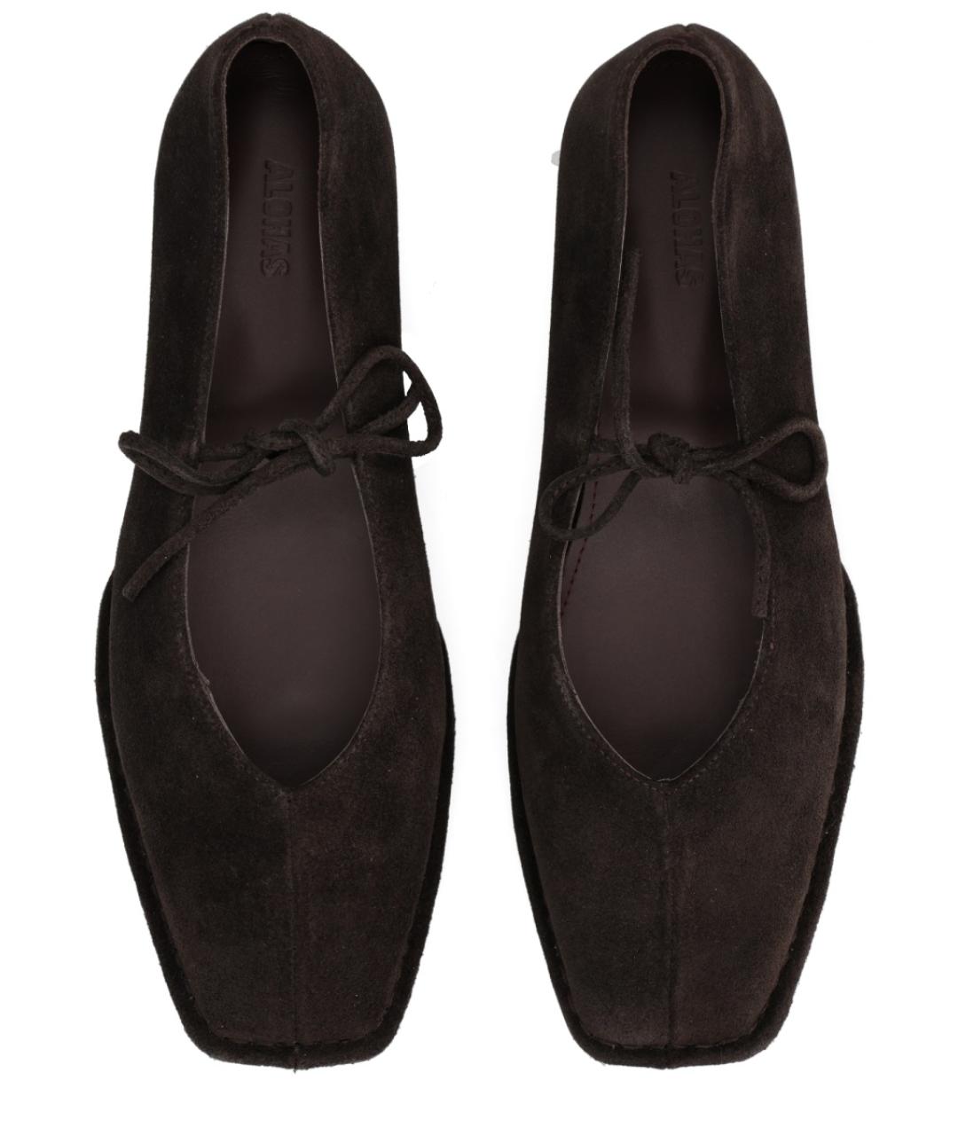 ALOHAS Коричневые замшевые балетки, фото 5