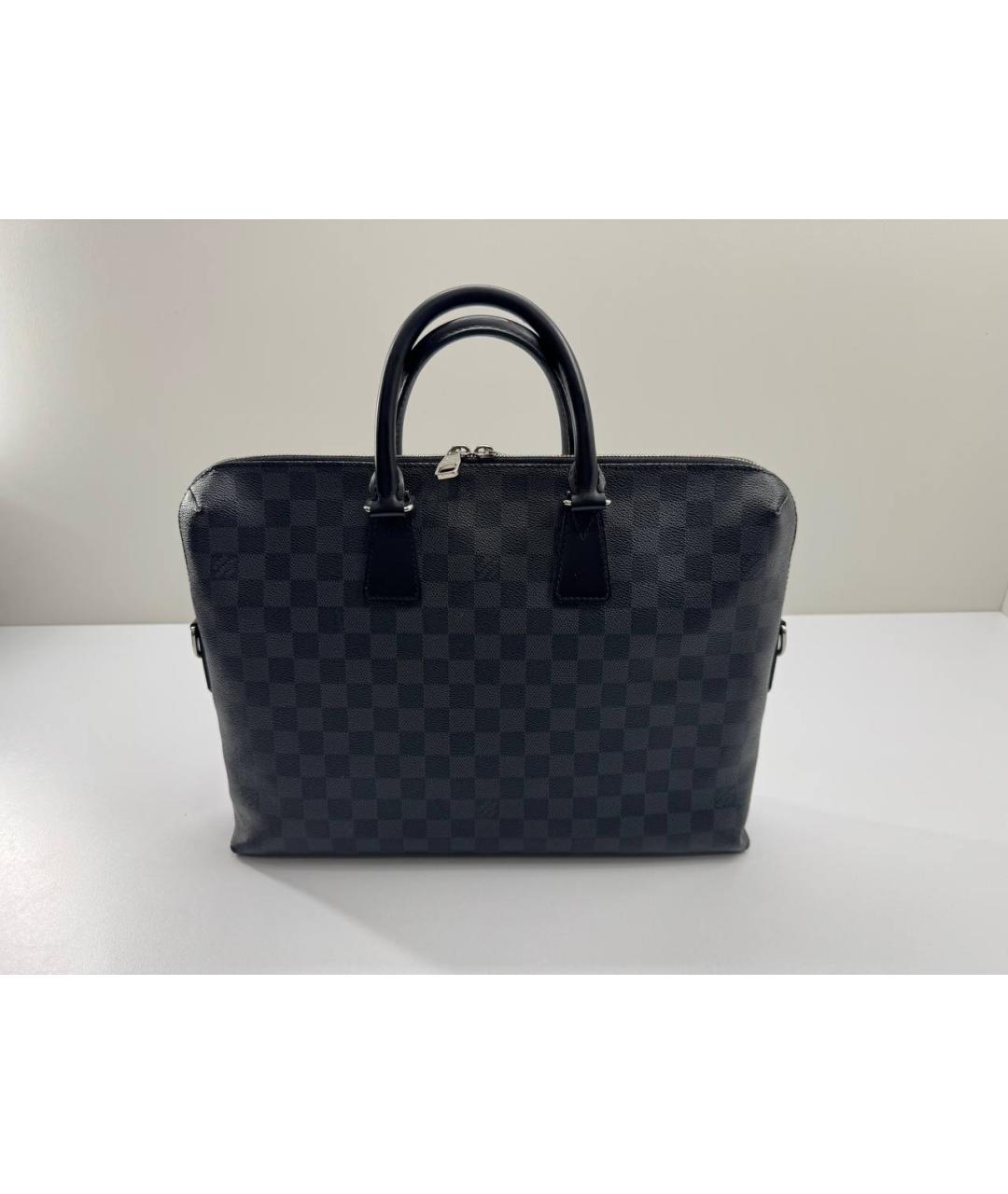 LOUIS VUITTON Черный портфель, фото 9