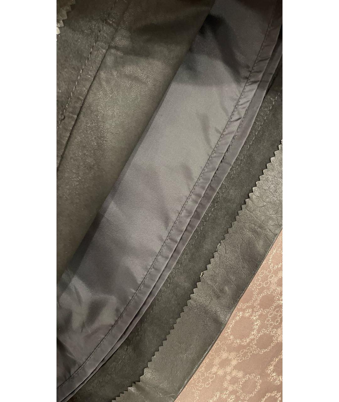 CHRISTIAN DIOR Черная кожаная юбка мини, фото 4