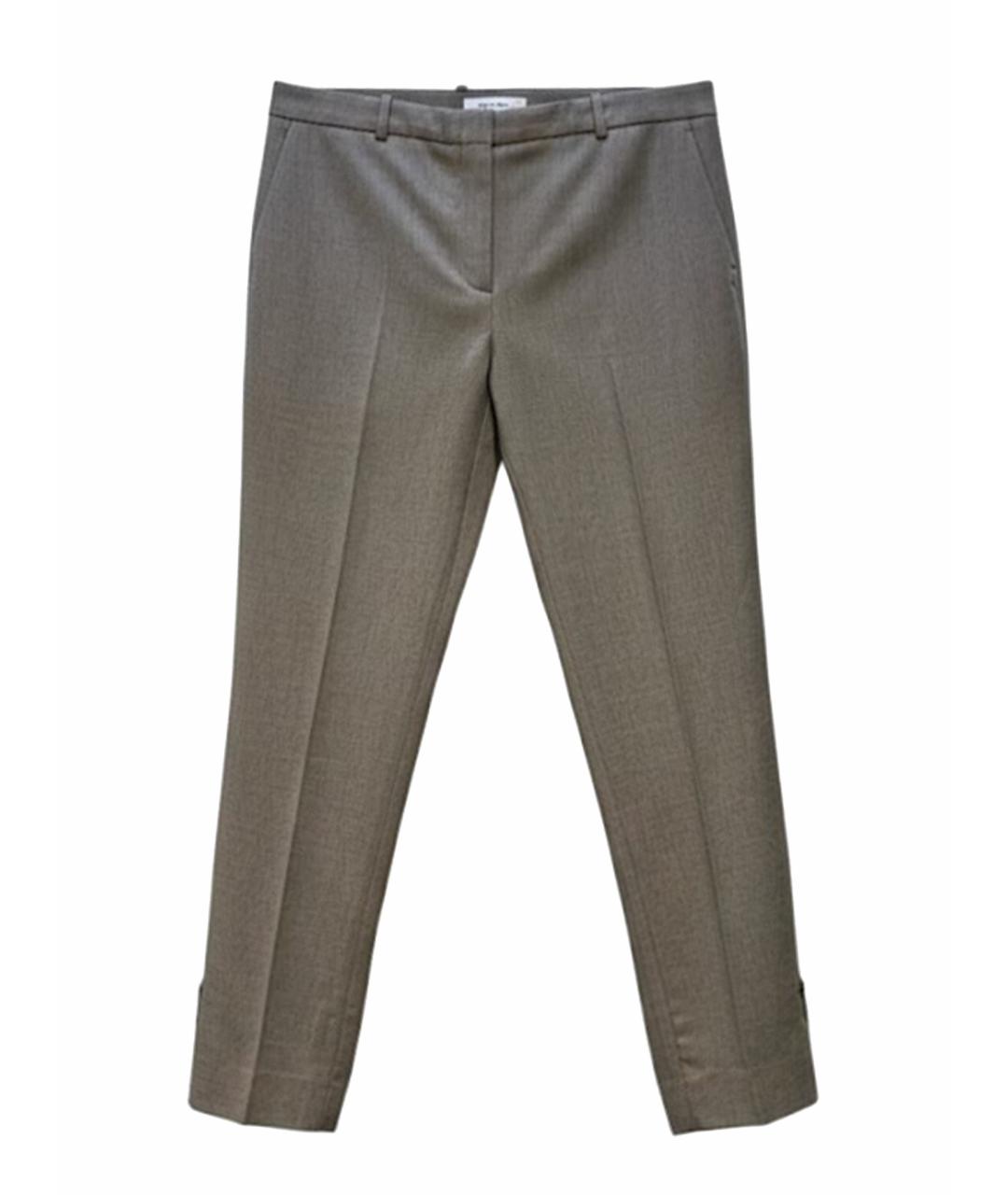 FABIANA FILIPPI Серые шерстяные брюки узкие, фото 1