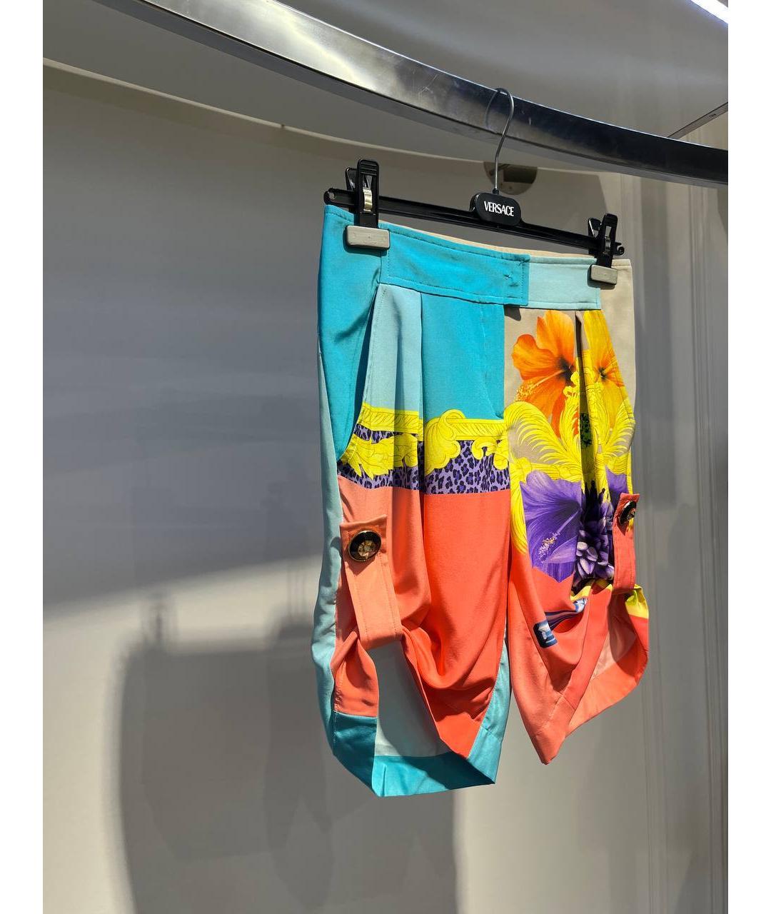 VERSACE Мульти хлопко-эластановые шорты, фото 2