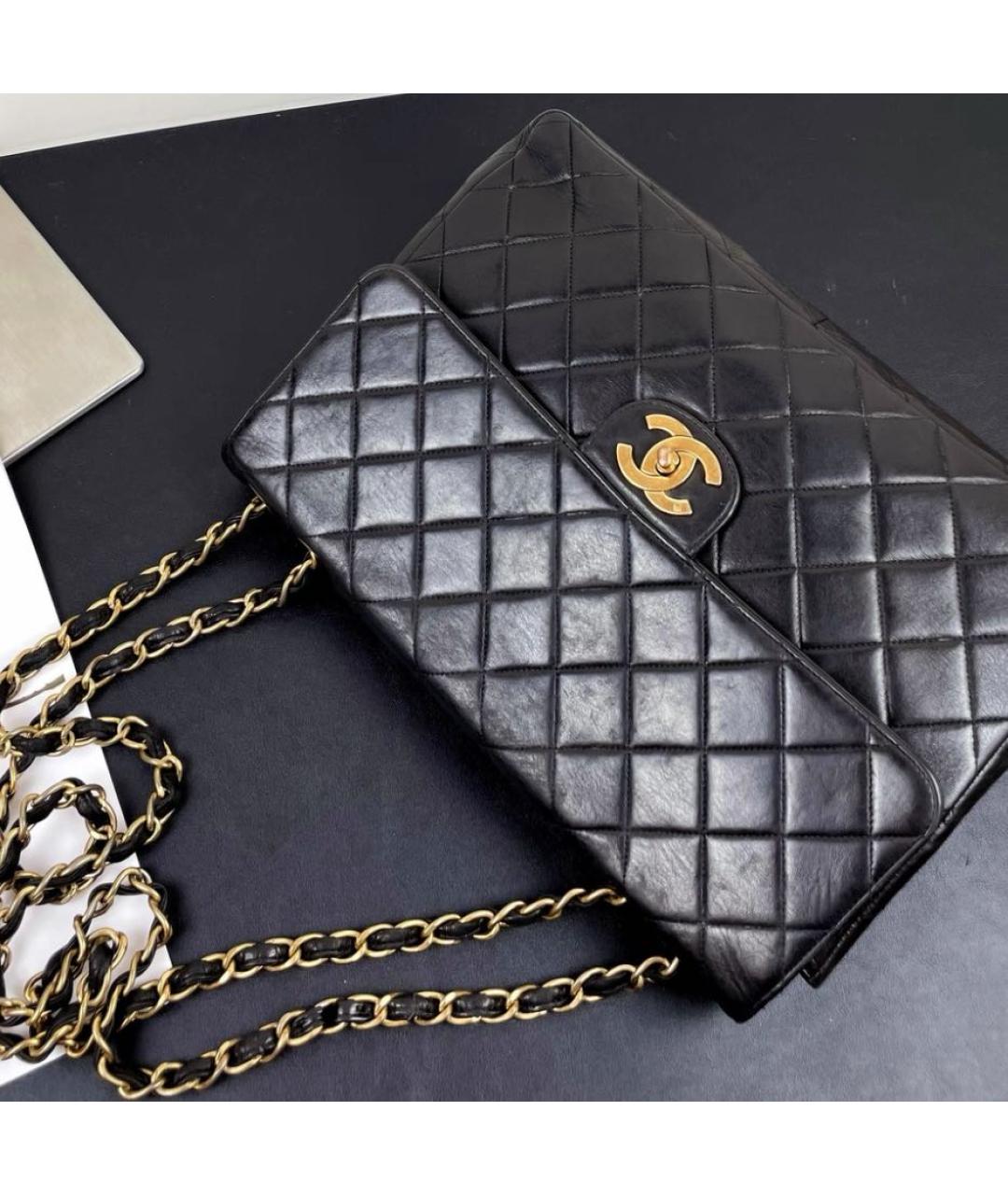 CHANEL Черная кожаная сумка через плечо, фото 3