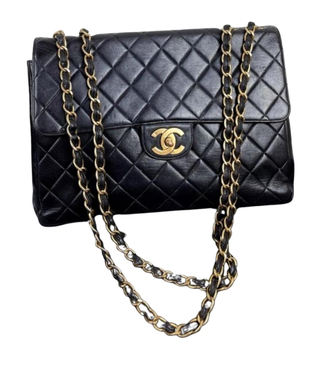 CHANEL Черная кожаная сумка через плечо, фото 1