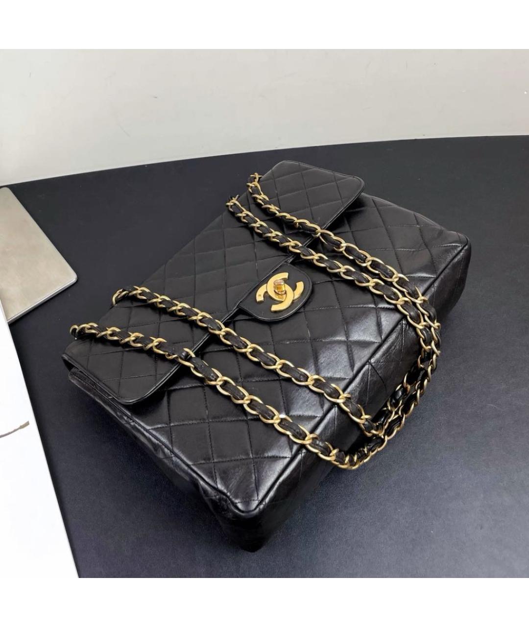 CHANEL Черная кожаная сумка через плечо, фото 4