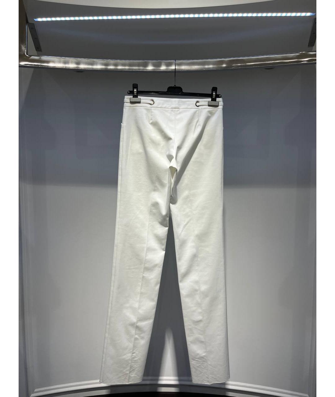 VERSACE Белые прямые брюки, фото 3