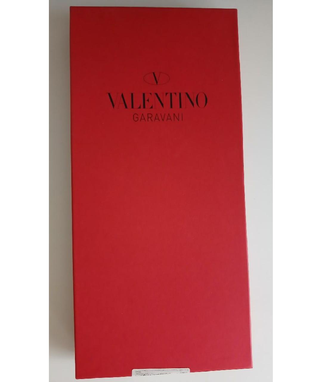 VALENTINO Черные кожаные перчатки, фото 4