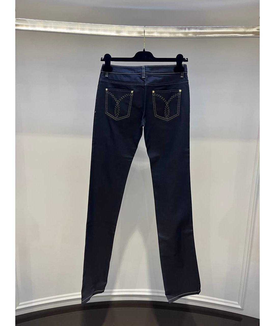 VERSACE Синие хлопковые прямые джинсы, фото 3