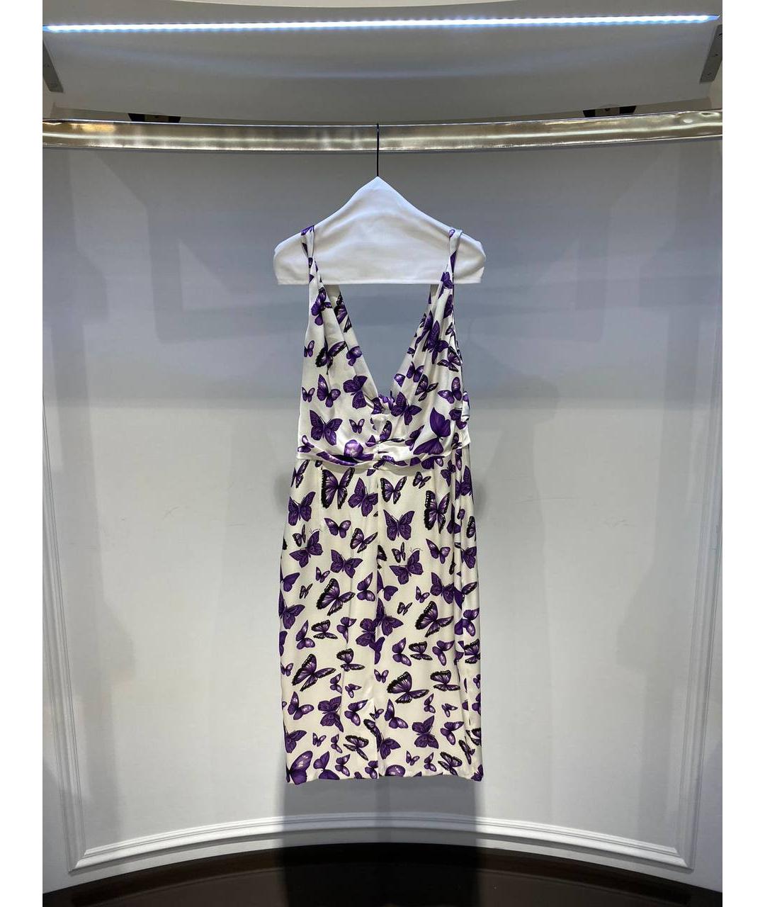 VERSACE Мульти шелковое платье, фото 3