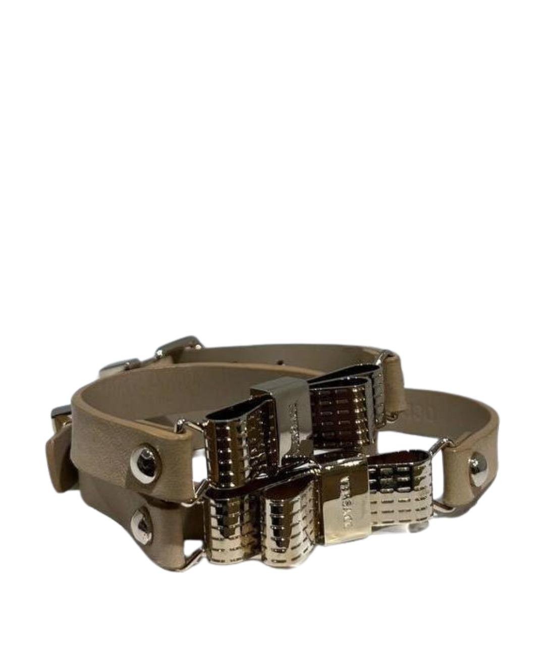 VERSACE Бежевый кожаный ремень, фото 1