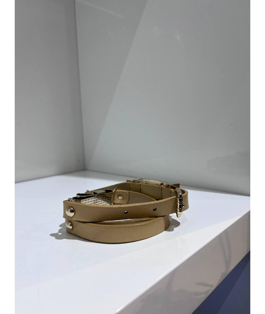VERSACE Бежевый кожаный ремень, фото 3