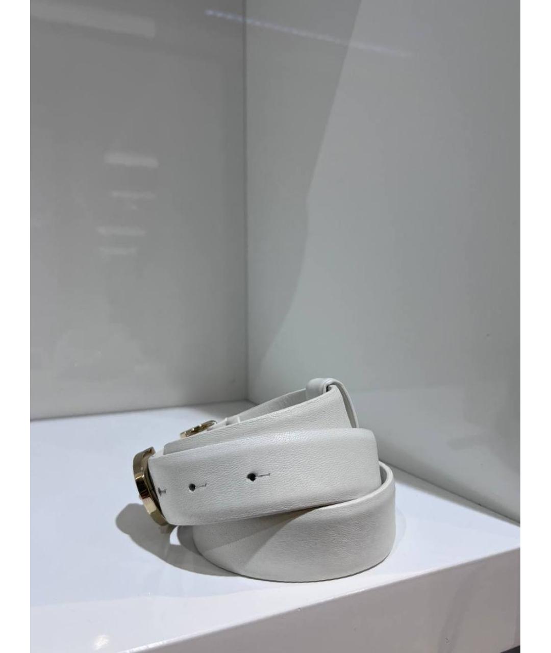 VERSACE Белый кожаный ремень, фото 3