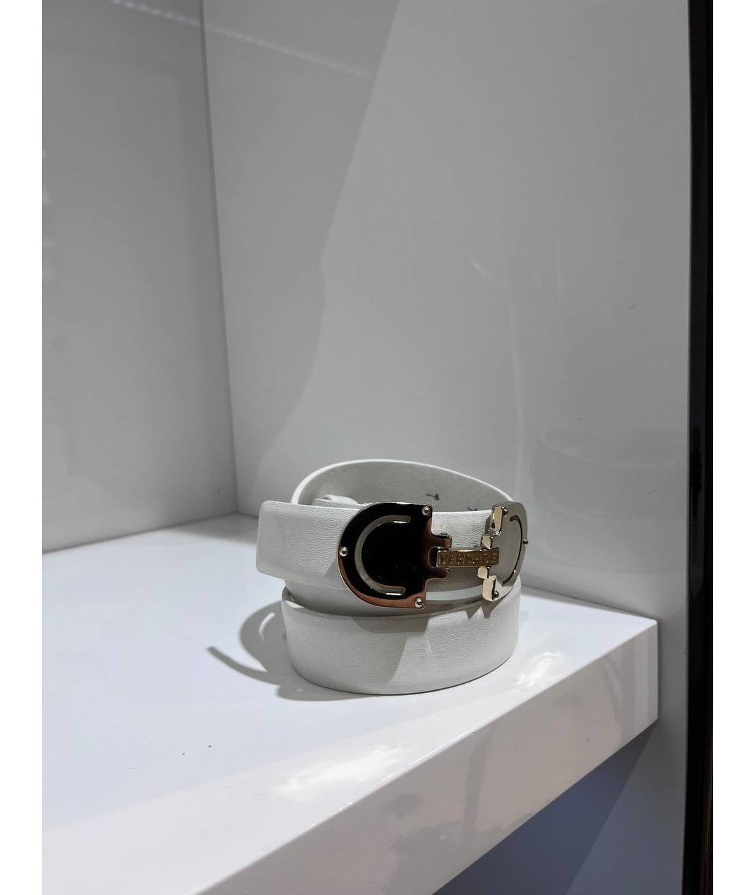 VERSACE Белый кожаный ремень, фото 2