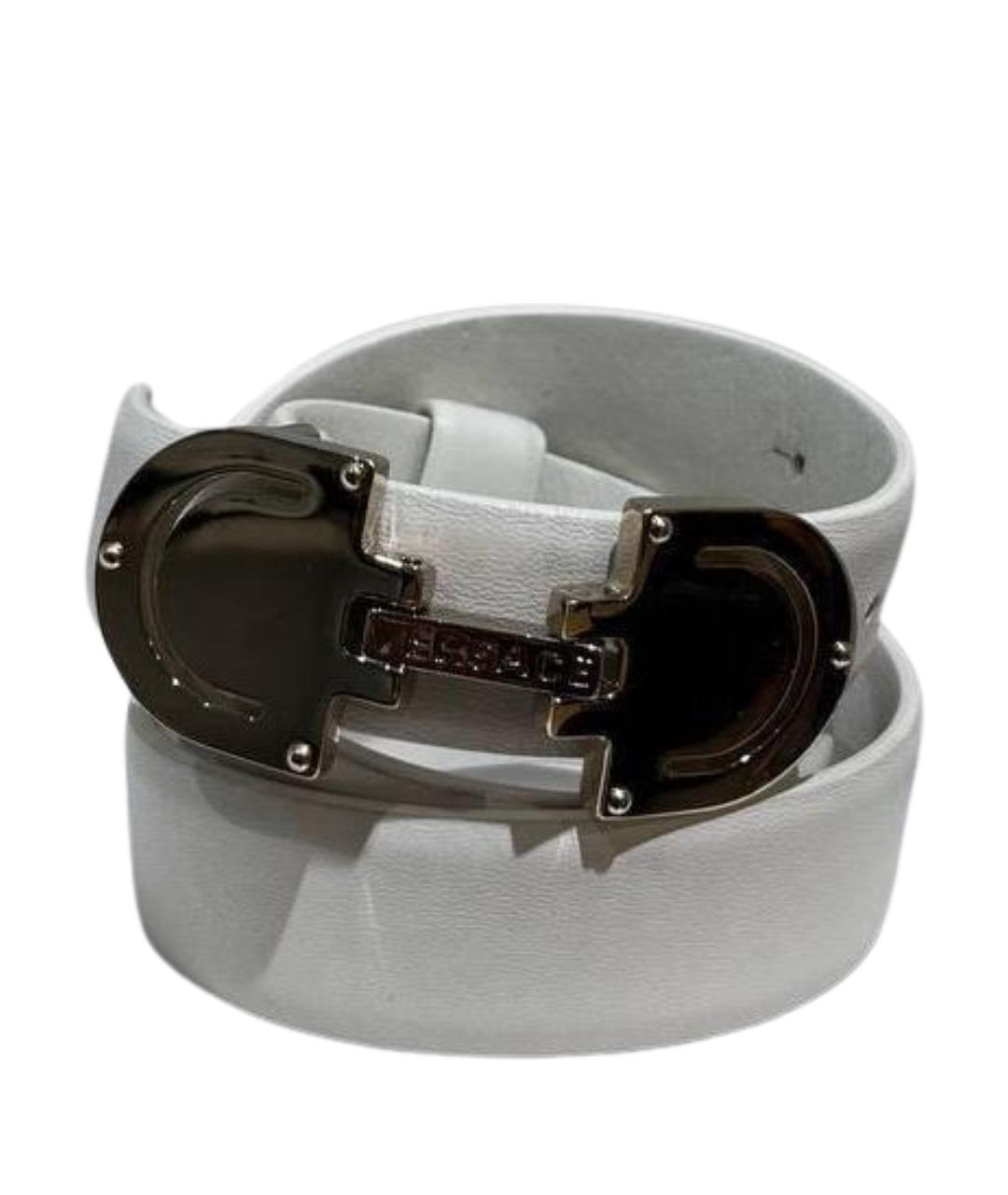 VERSACE Белый кожаный ремень, фото 1