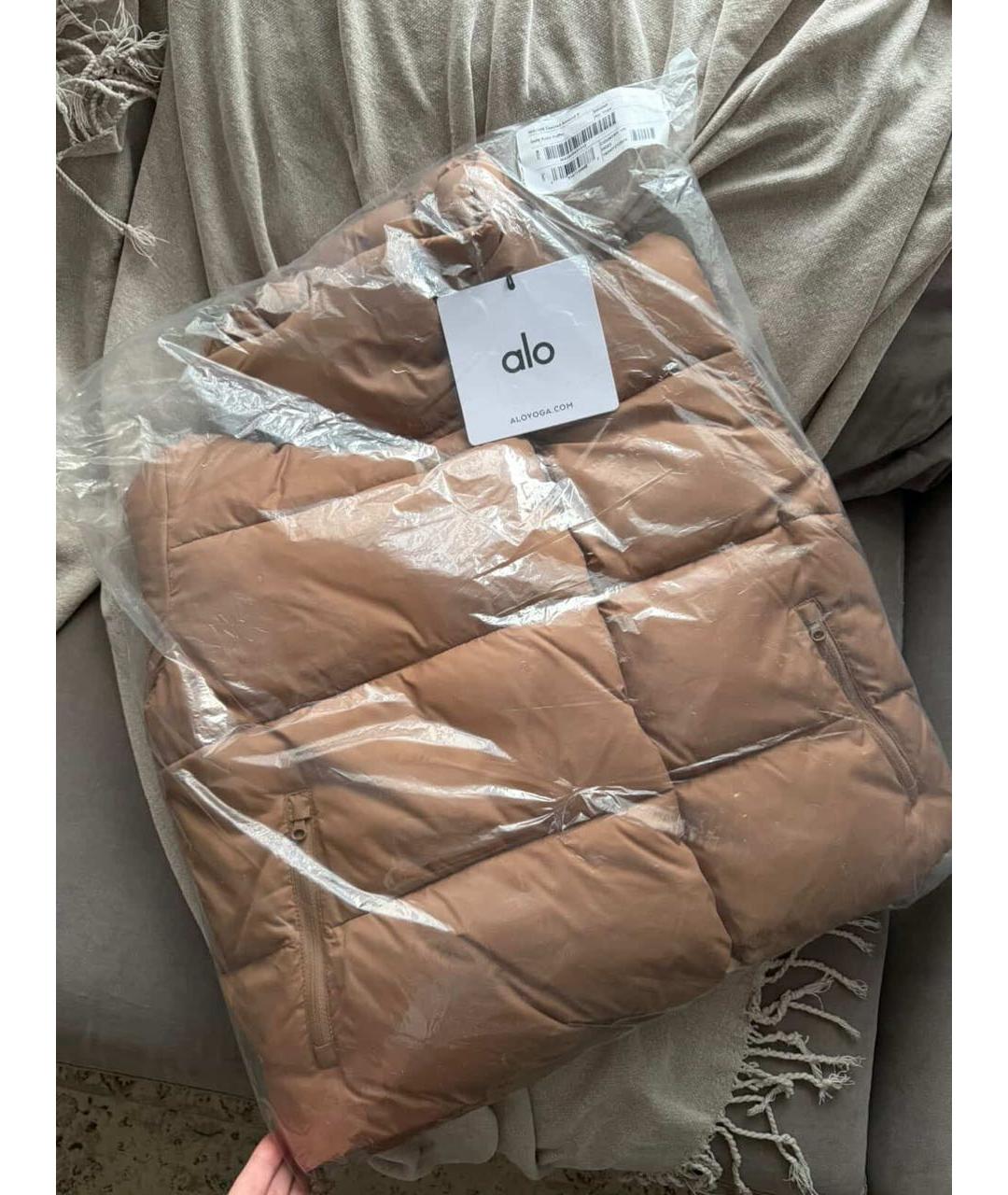 ALO YOGA Горчичная полиэстеровая куртка, фото 6