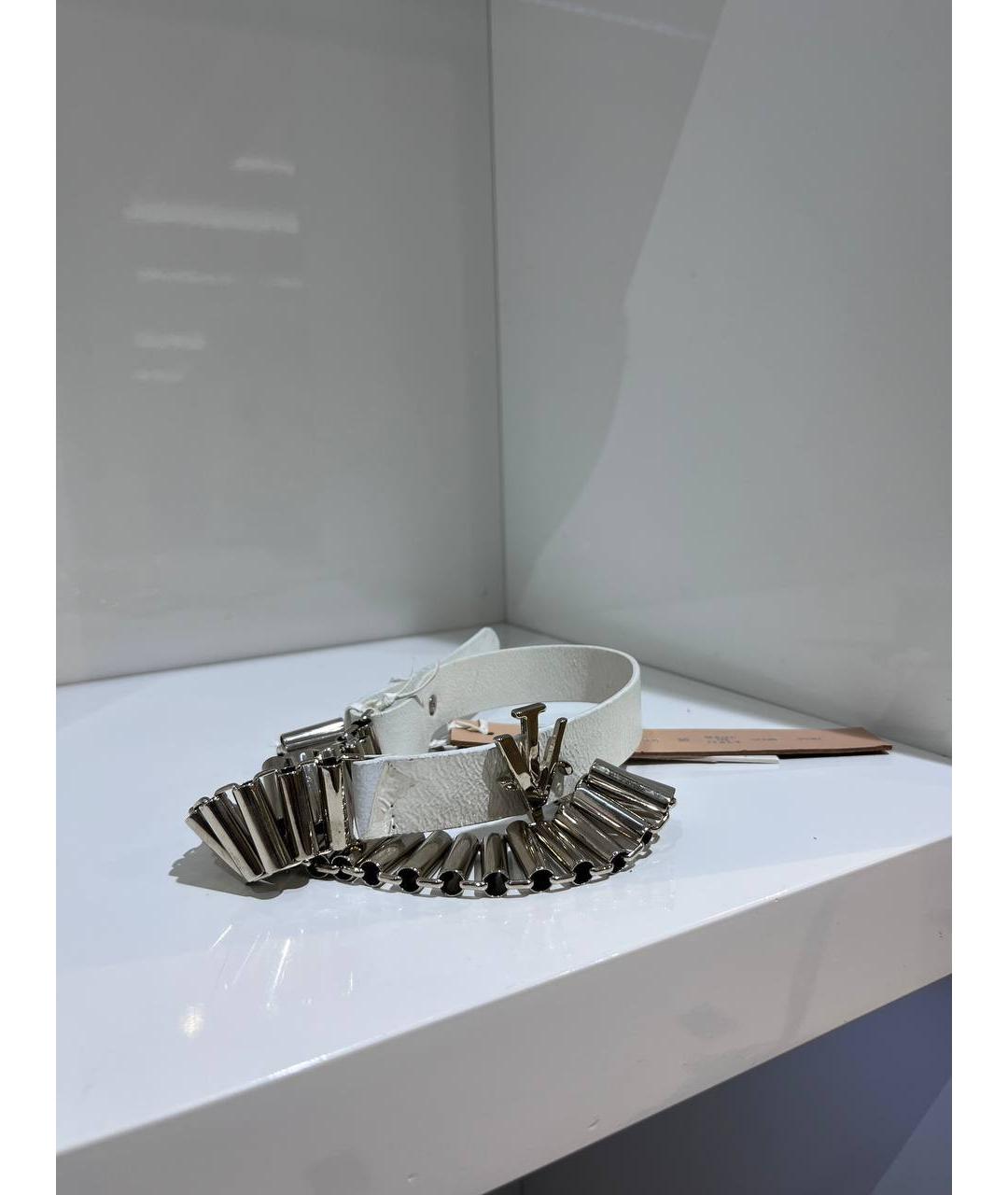 VERSACE Белый кожаный ремень, фото 2