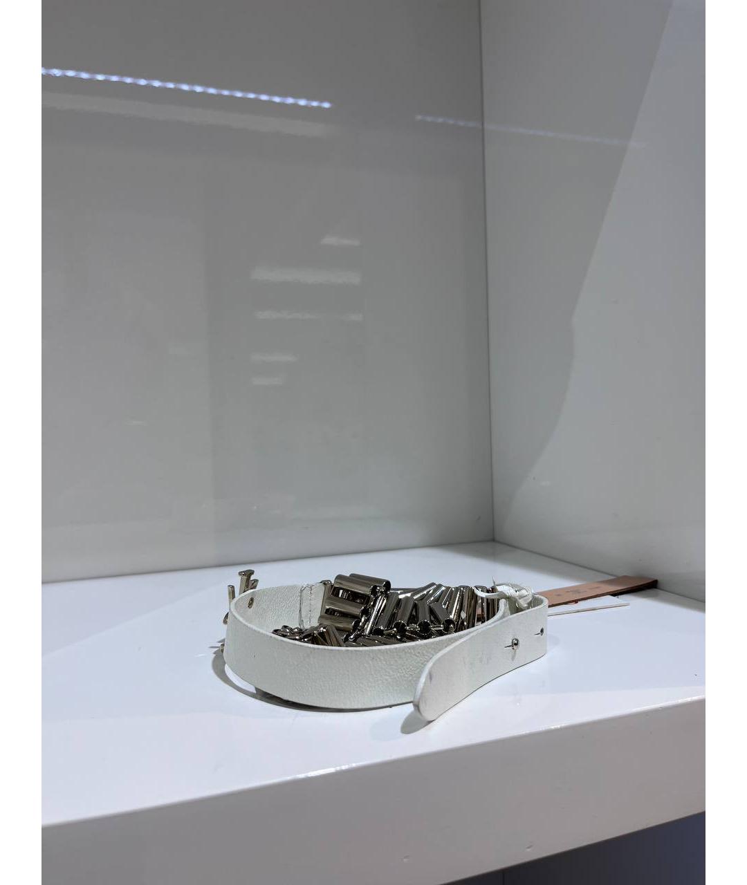 VERSACE Белый кожаный ремень, фото 3