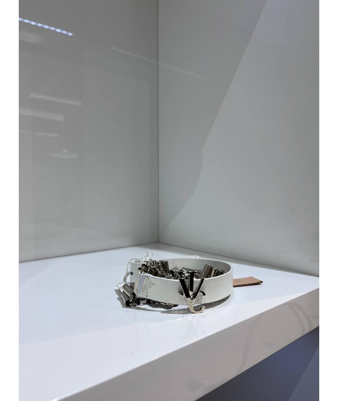 VERSACE Белый кожаный ремень, фото 4