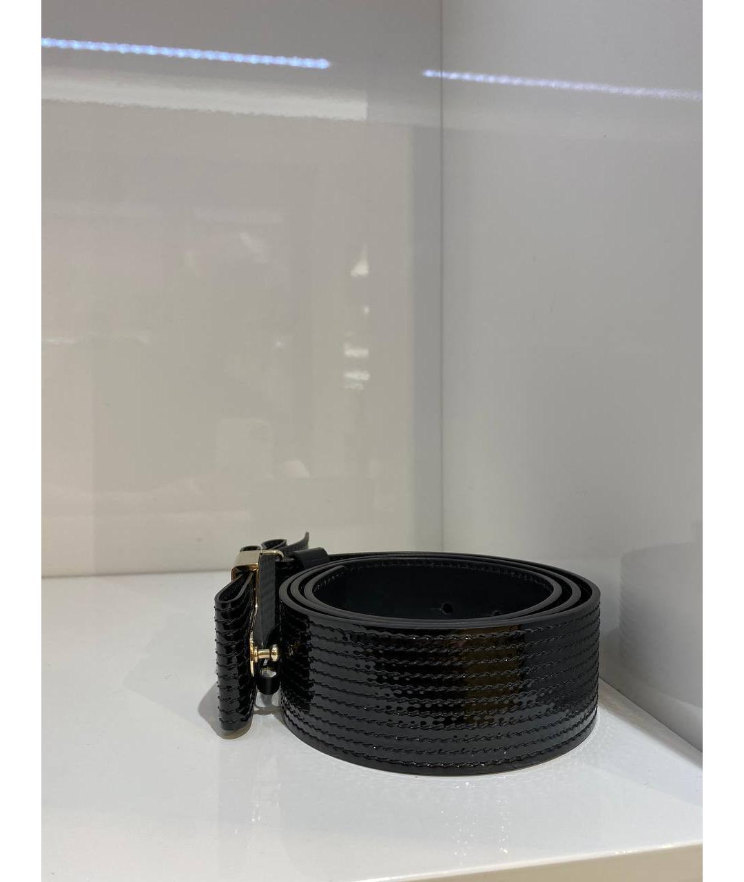 VERSACE Черный кожаный ремень, фото 3