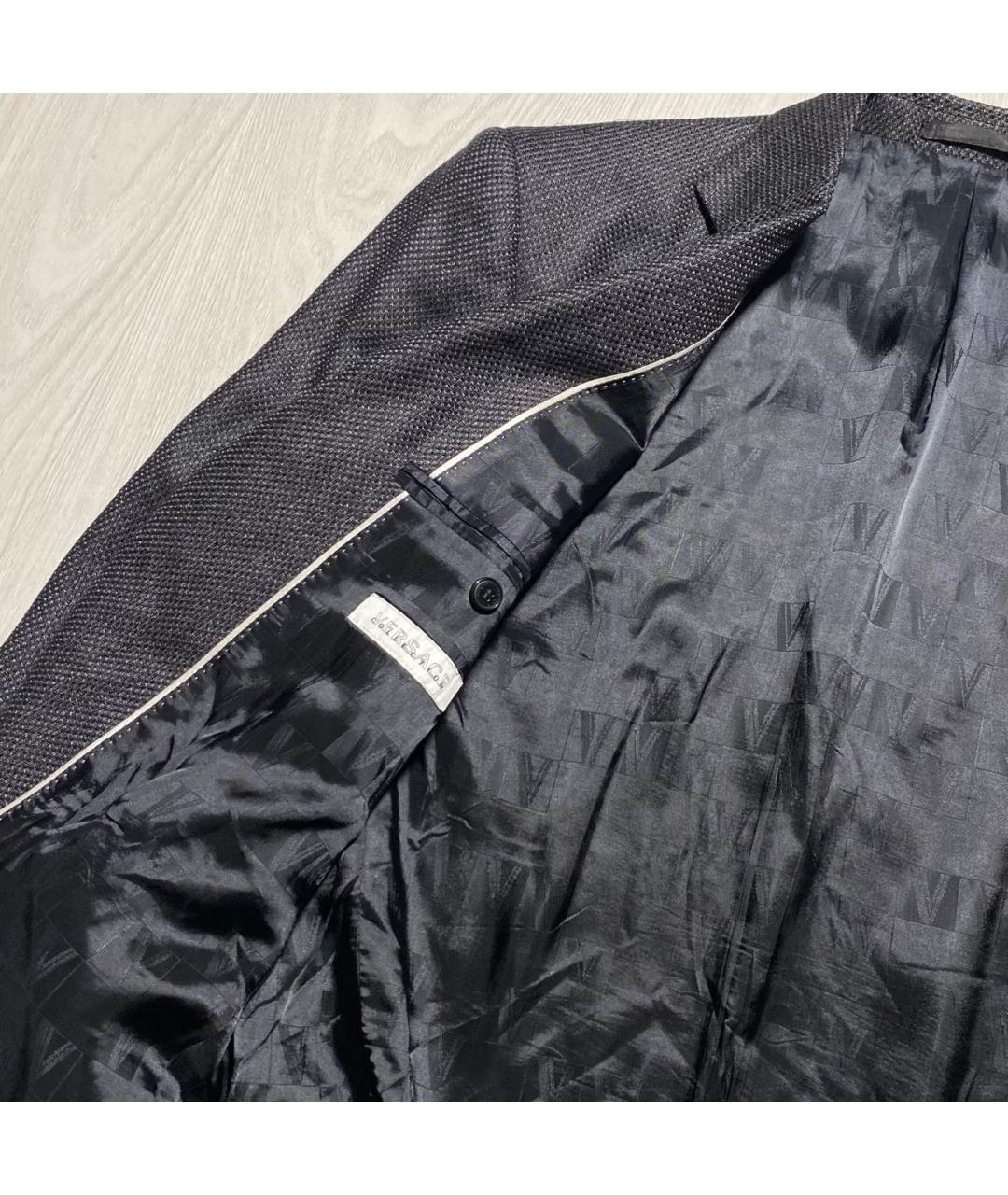 VERSACE Антрацитовый хлопковый пиджак, фото 4