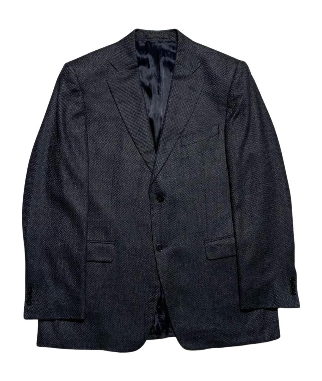 VERSACE Антрацитовый хлопковый пиджак, фото 1