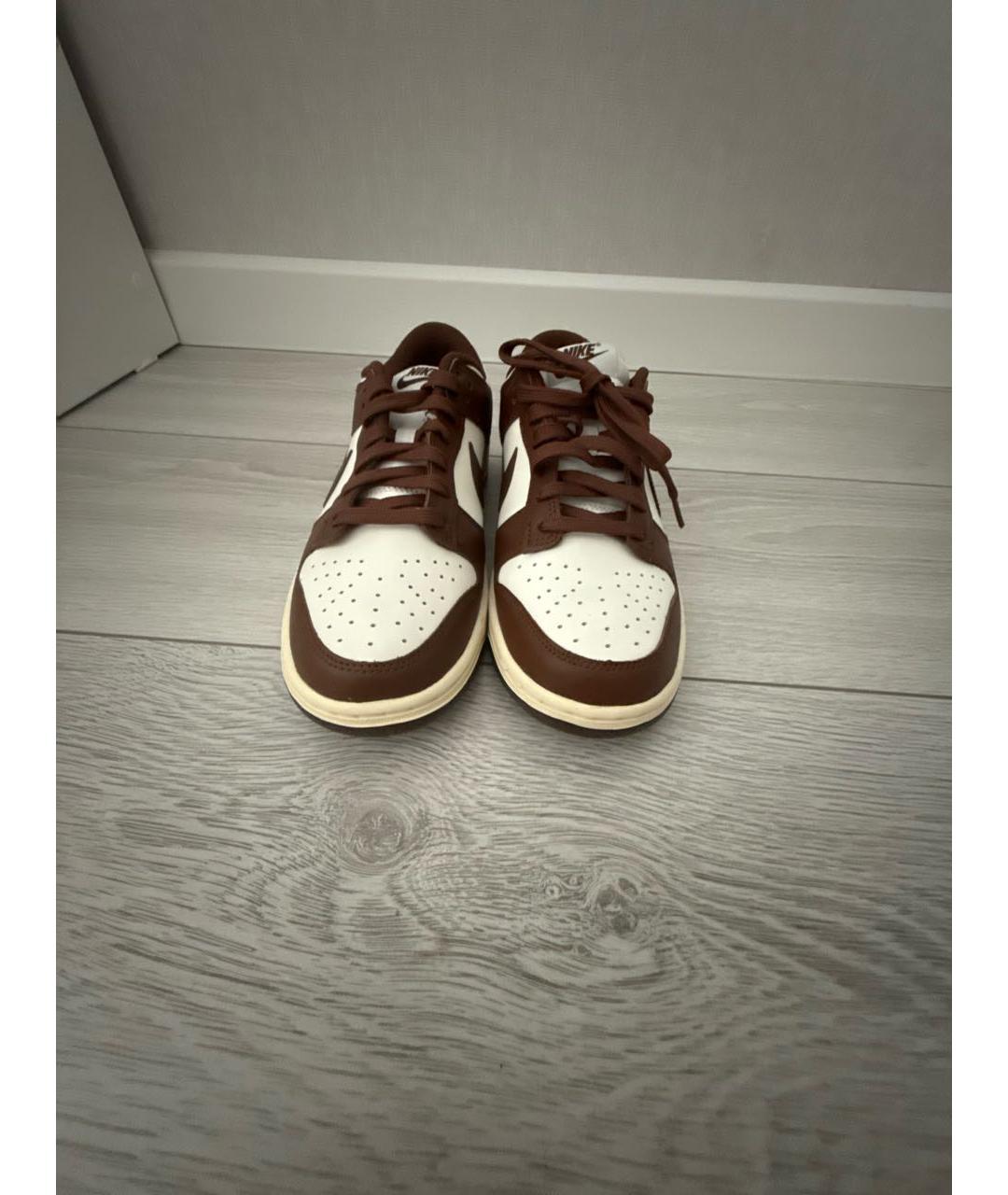 NIKE Коричневые кожаные кеды, фото 2