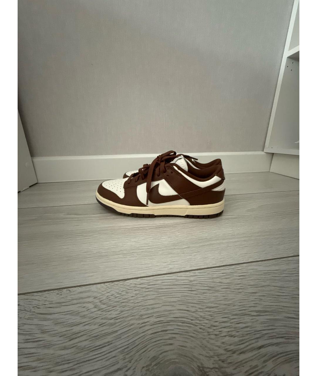 NIKE Коричневые кожаные кеды, фото 7