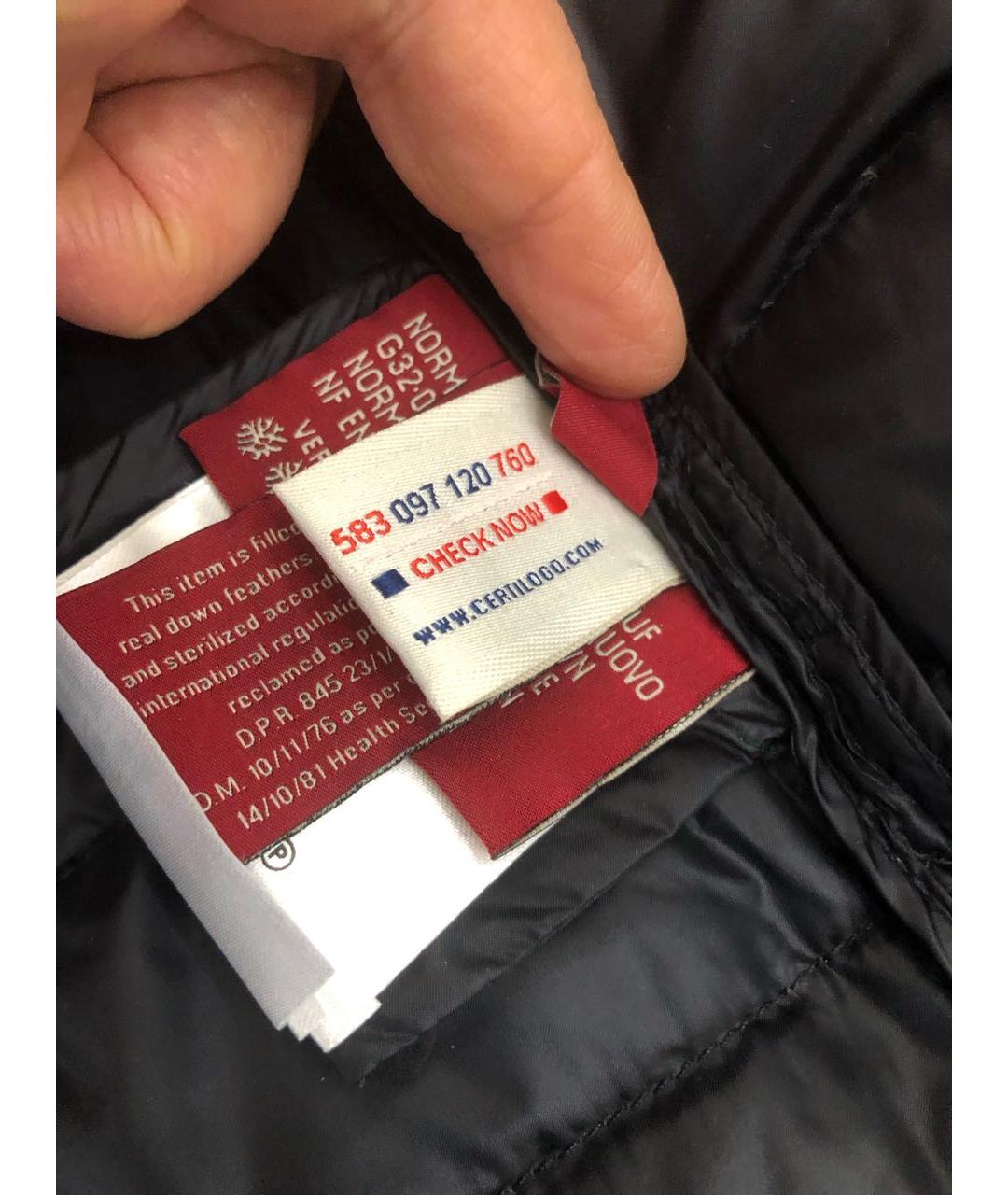 MONCLER Черный полиамидовый пуховик, фото 4