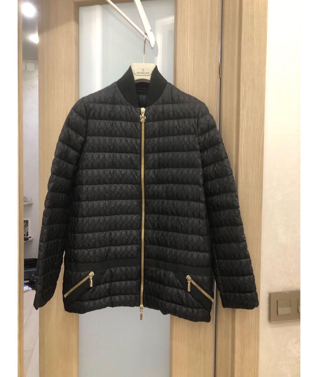 MONCLER Черный полиамидовый пуховик, фото 9