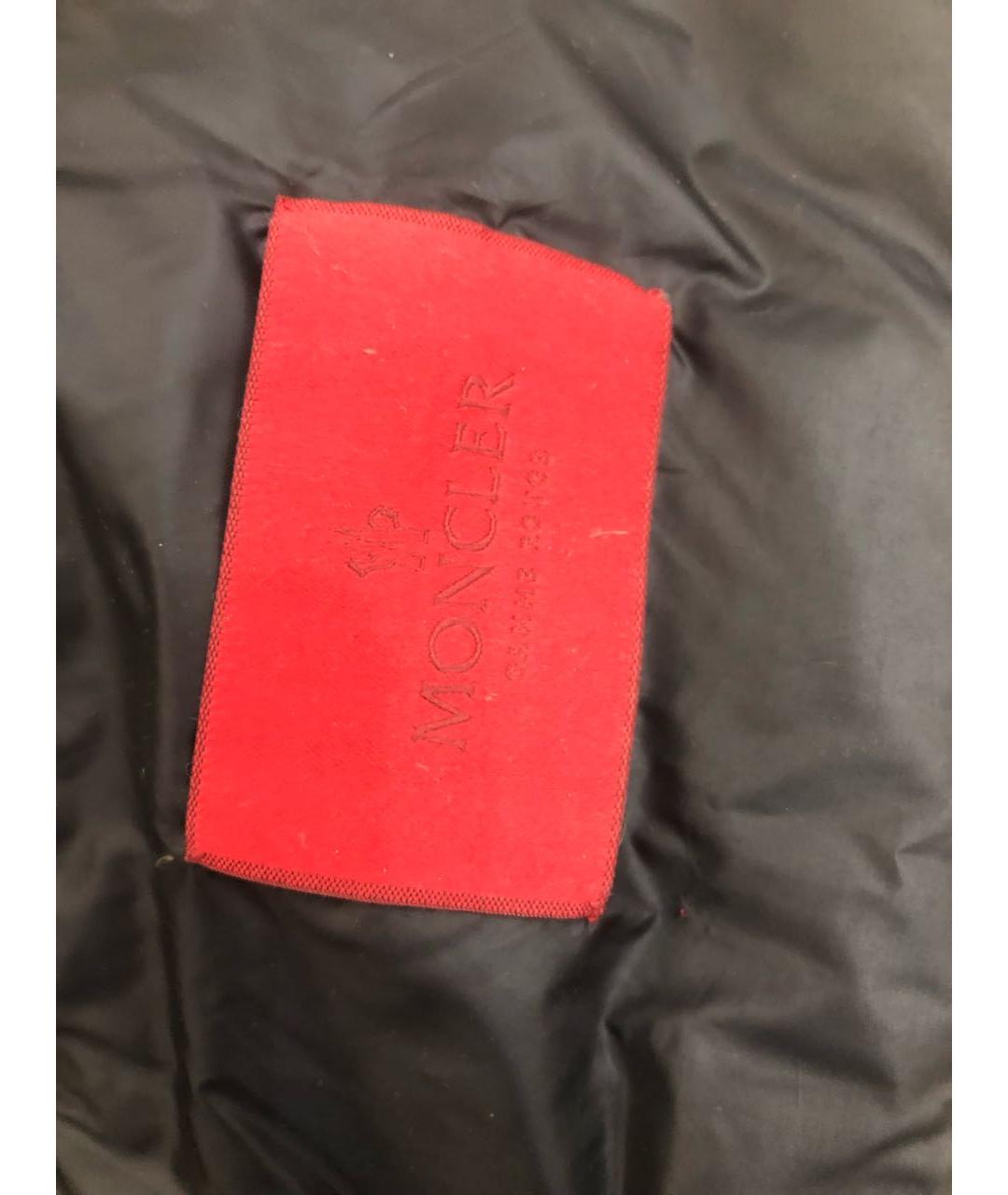 MONCLER Черный полиамидовый пуховик, фото 7