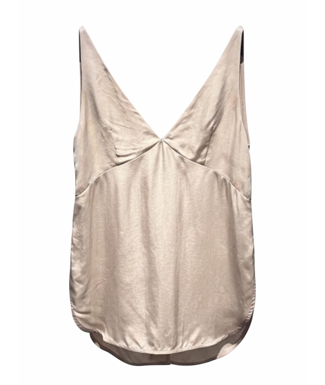 ALEXANDER TEREKHOV Бежевая шелковая майка, фото 1