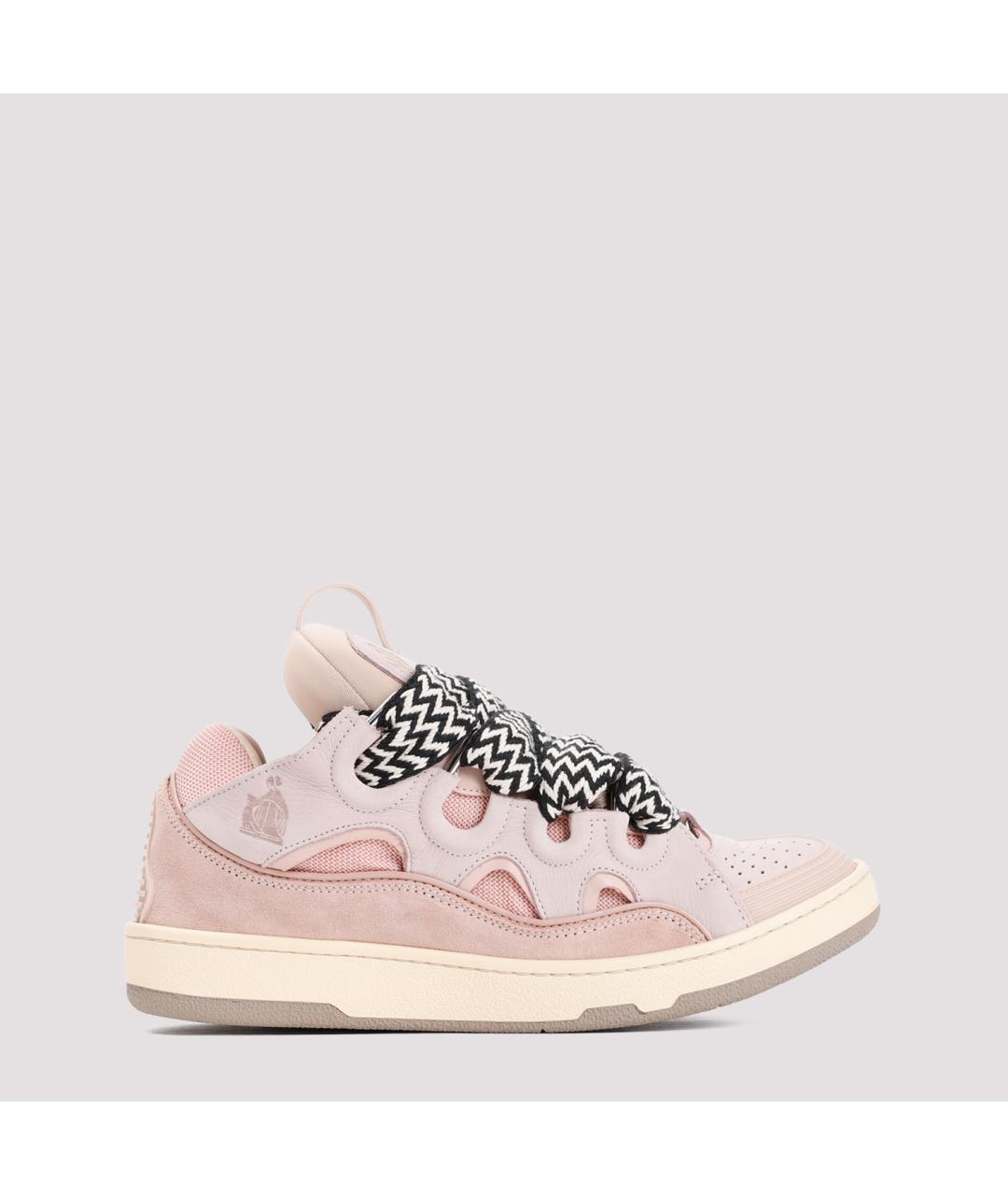 LANVIN Розовые кожаные кроссовки, фото 2
