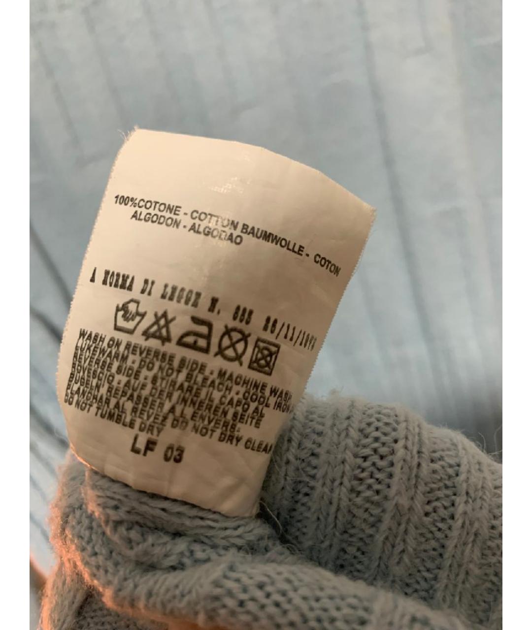 VERSACE Голубой шерстяной джемпер / свитер, фото 6