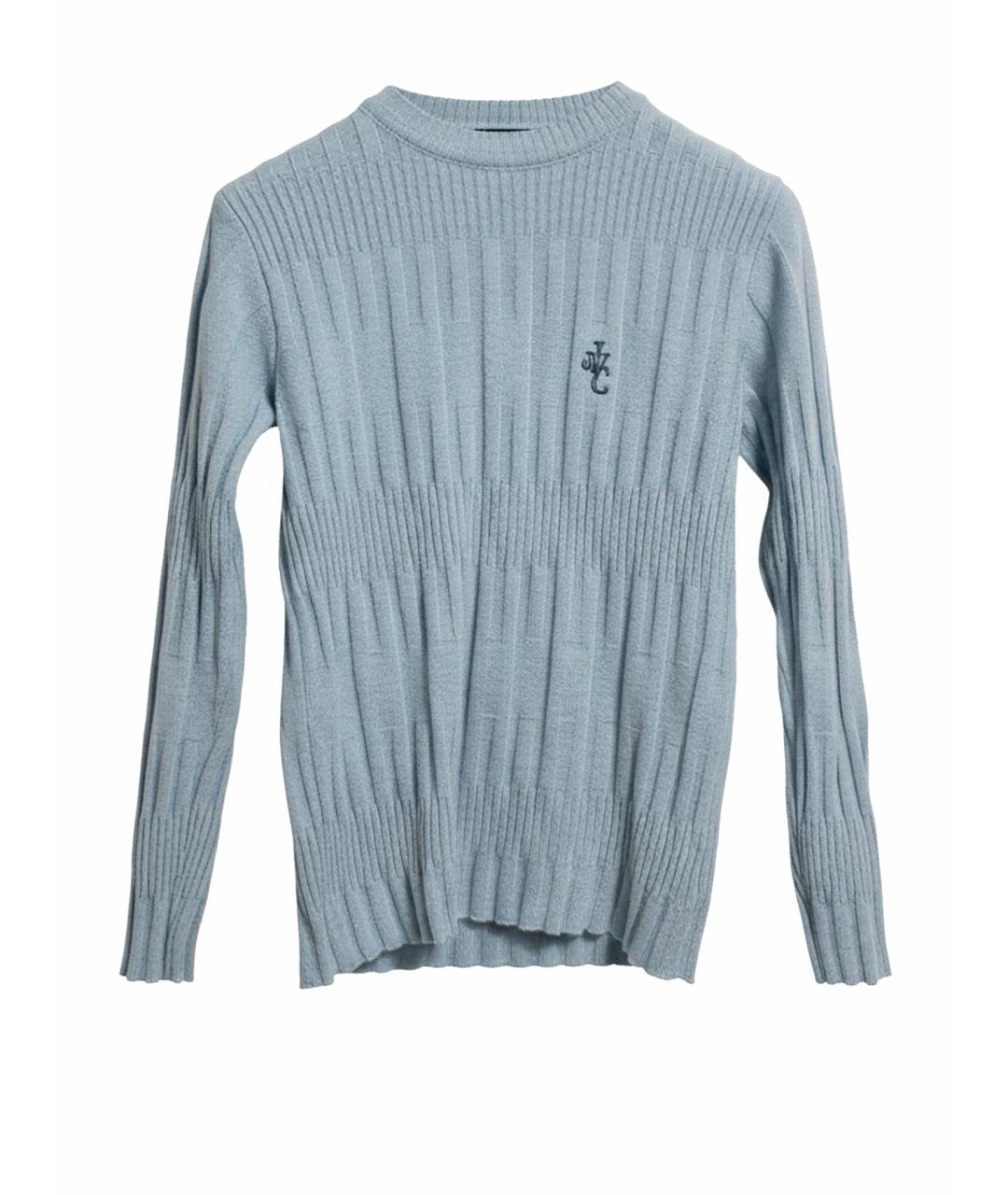 VERSACE Голубой шерстяной джемпер / свитер, фото 1