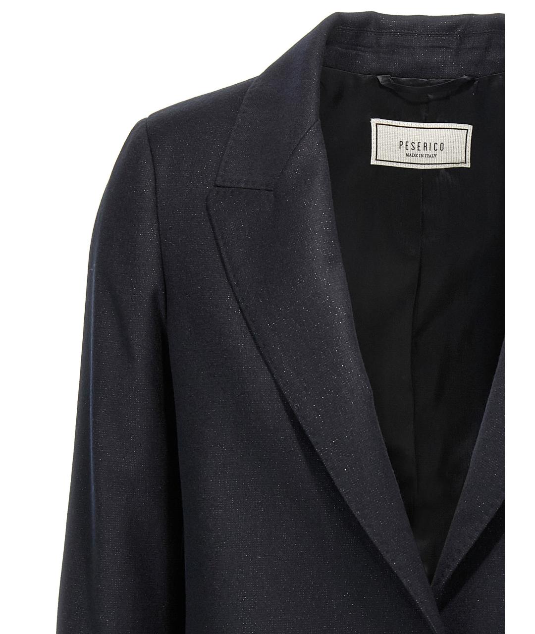 PESERICO Синий шерстяной жакет/пиджак, фото 3