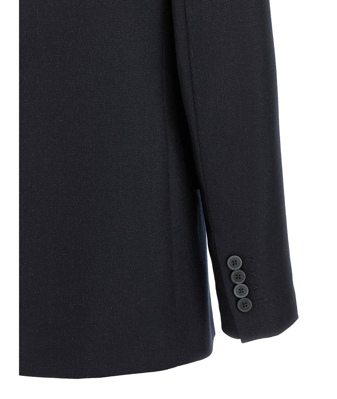 PESERICO Синий шерстяной жакет/пиджак, фото 4