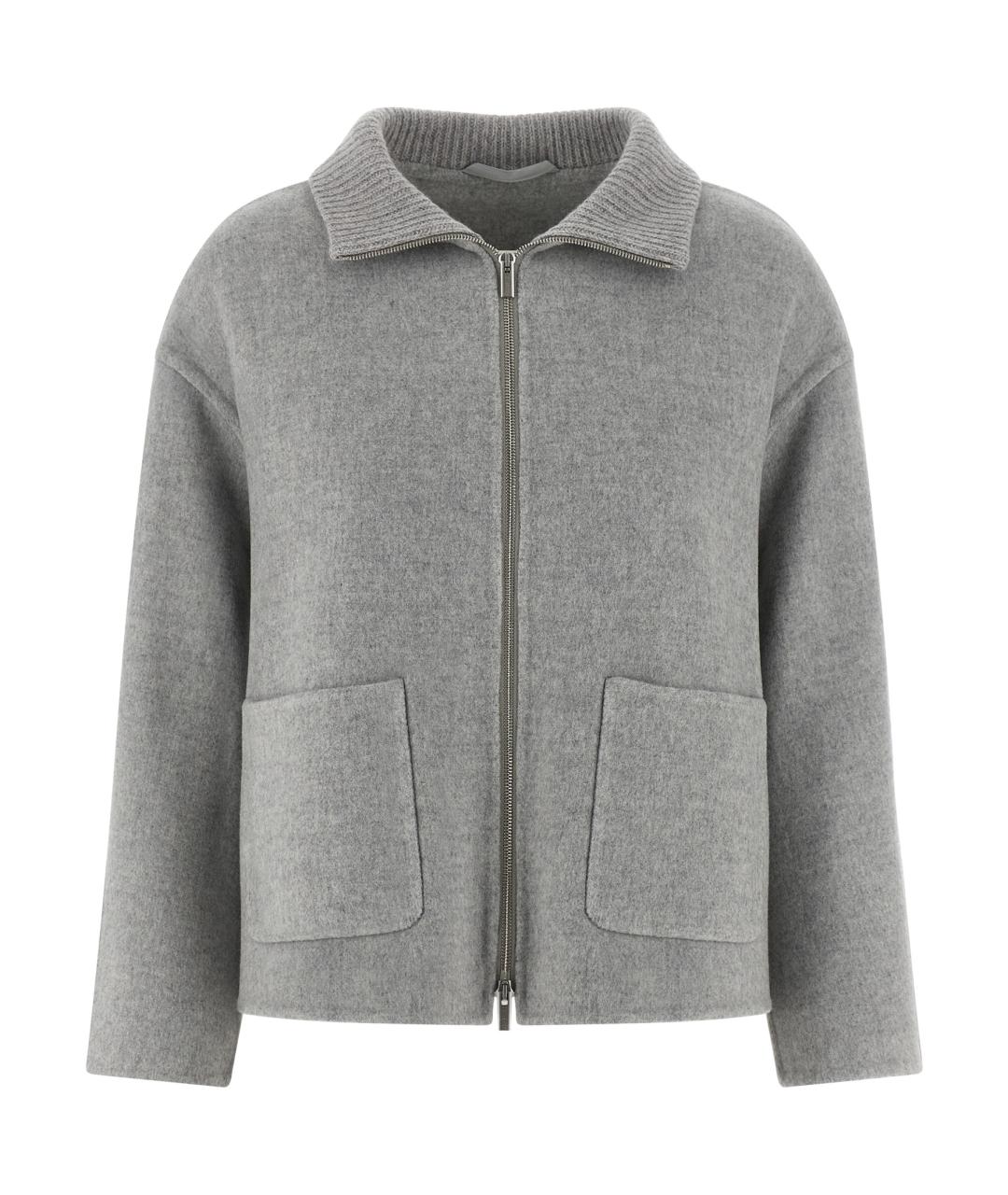 PESERICO Серая шерстяная куртка, фото 1