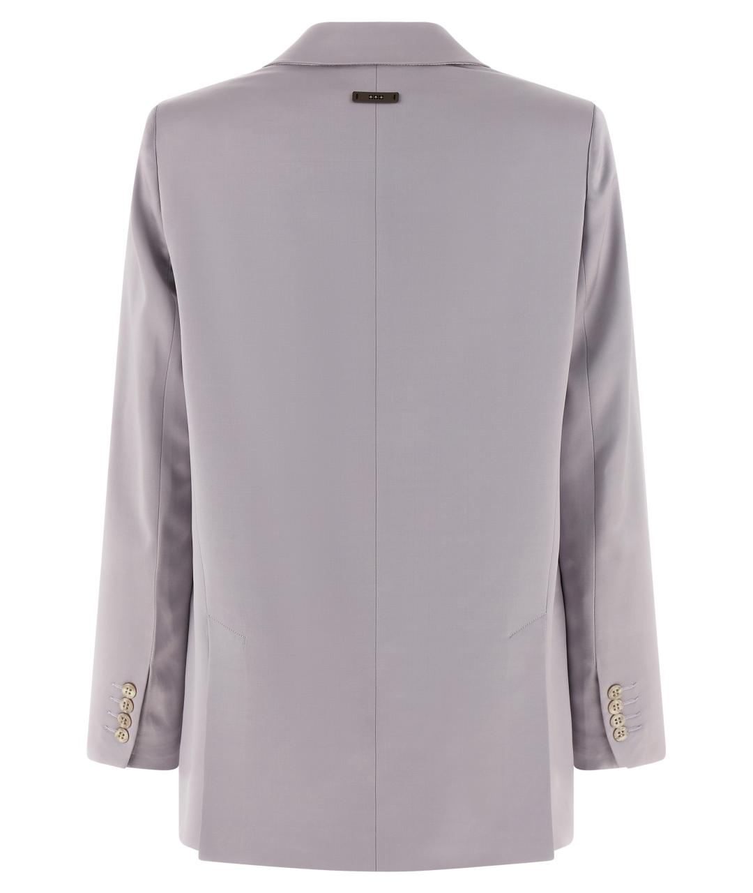 PESERICO Серый вискозный жакет/пиджак, фото 2