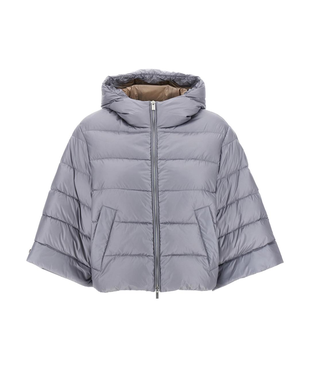 PESERICO Серый полиамидовый пуховик, фото 1