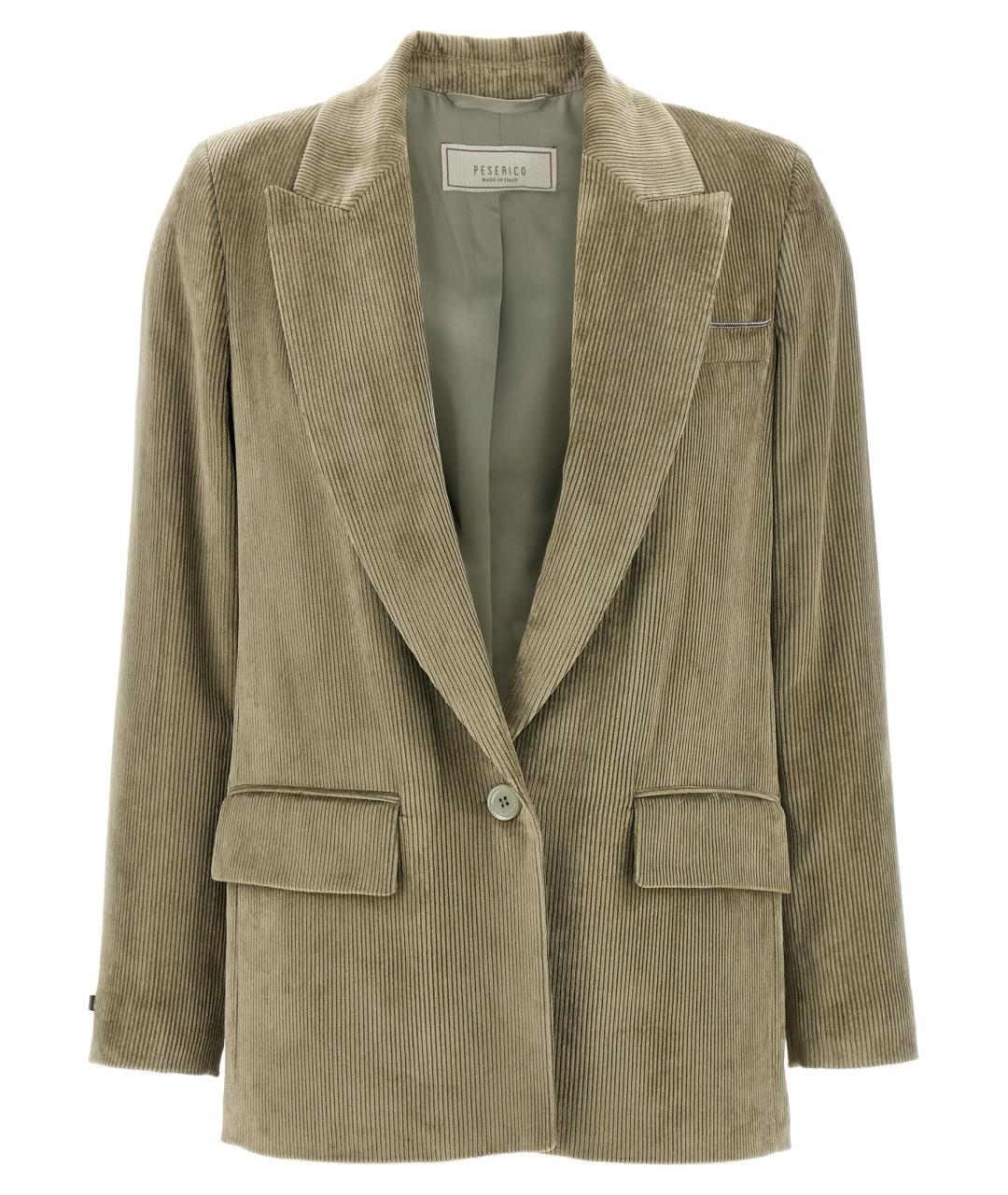 PESERICO Зеленый вискозный жакет/пиджак, фото 1