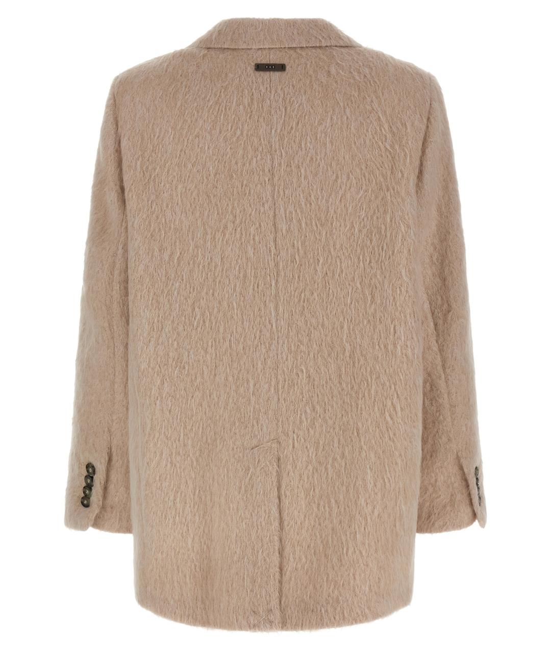 PESERICO Бежевый шерстяной жакет/пиджак, фото 2