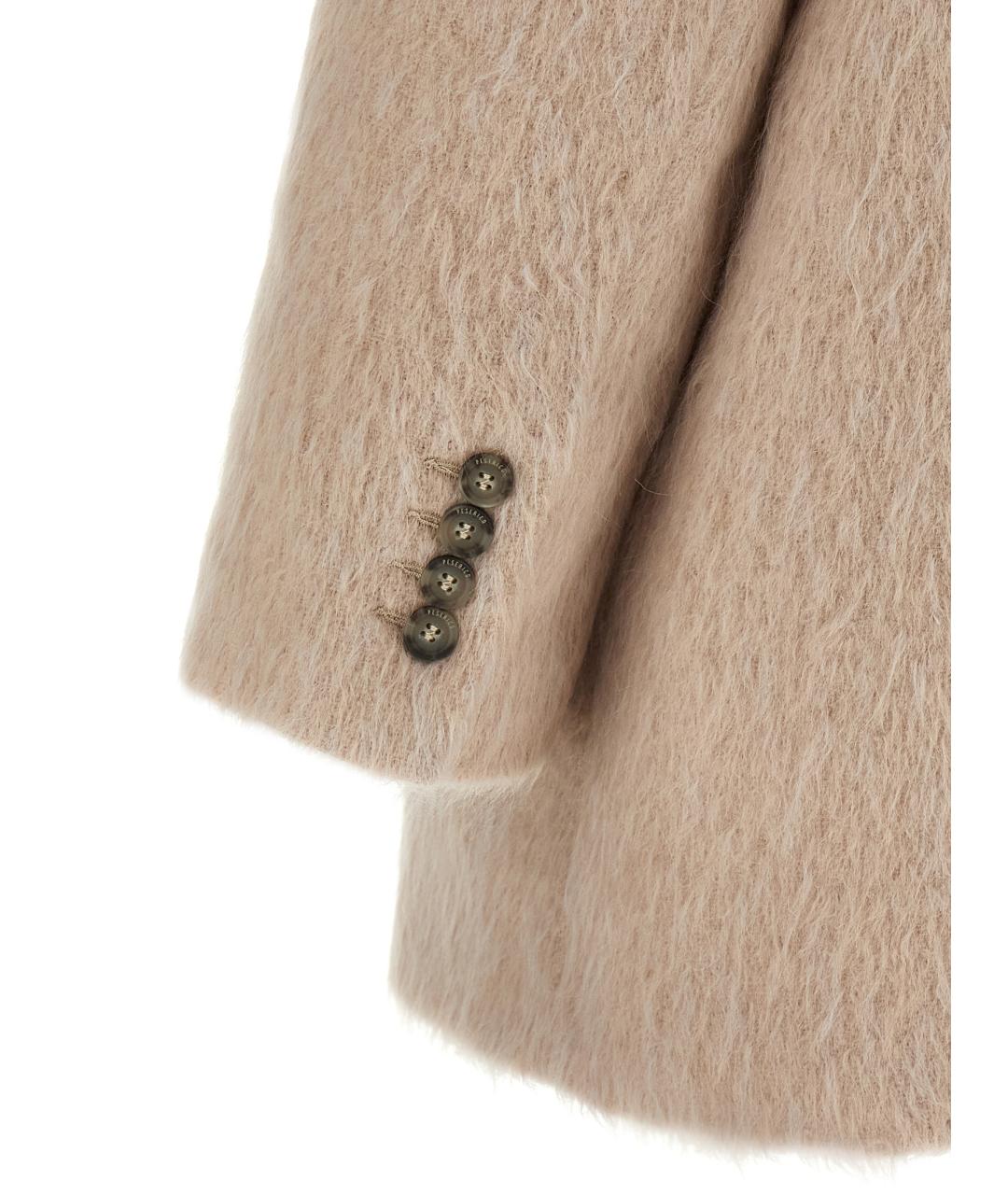 PESERICO Бежевый шерстяной жакет/пиджак, фото 4