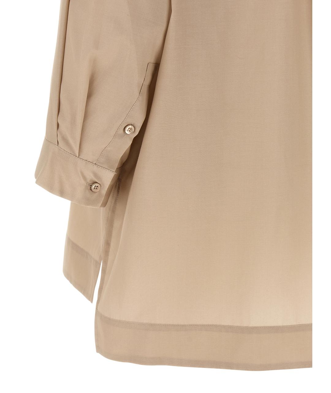 PESERICO Бежевая шелковая рубашка, фото 4