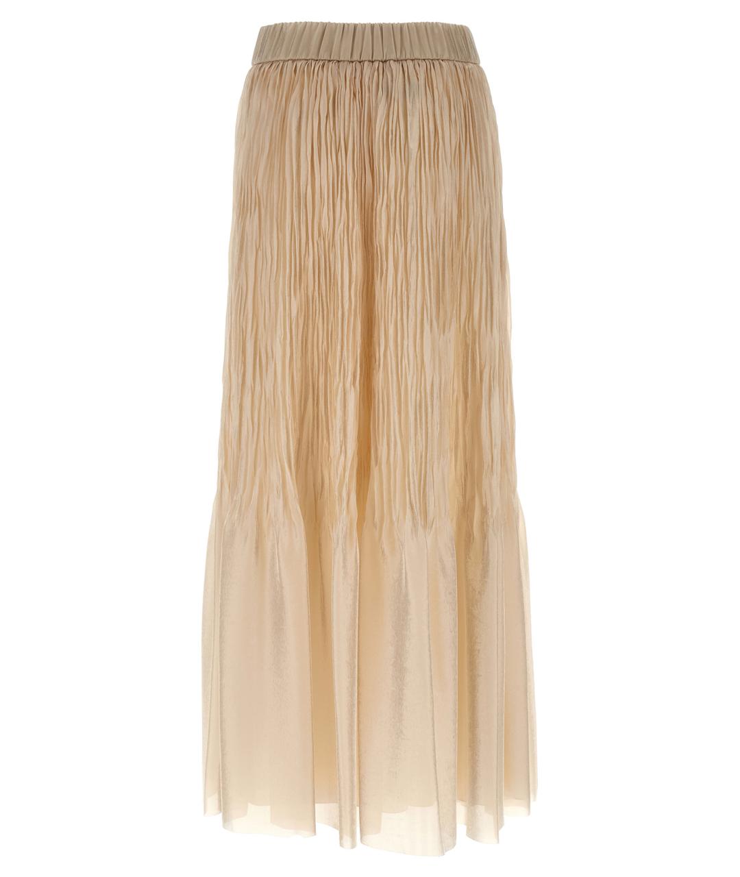 PESERICO Бежевая полиэстеровая юбка макси, фото 2